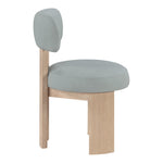 Atelier Vegan Leather Upholstered Dining Chair in LtBlu