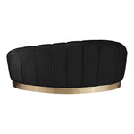 Shelly Velvet Upholstered Chaise Lounge in Black