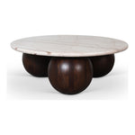 Treviso Marble Top And Mango Wood Base Coffee Table in Beige