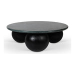 Treviso Marble Top And Mango Wood Base Coffee Table in Green