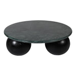Treviso Marble Top And Mango Wood Base Coffee Table in Green