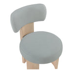 Atelier Vegan Leather Upholstered Dining Chair in LtBlu