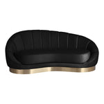 Shelly Velvet Upholstered Chaise Lounge in Black