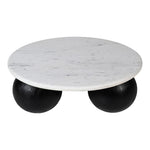 Treviso Marble Top And Mango Wood Base Coffee Table in White