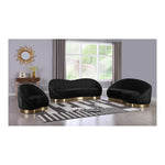 Shelly Velvet Upholstered Chaise Lounge in Black