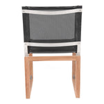 Tulum Water Resistant Mesh Fabric Outdoor Patio Dining Side Chair in Black