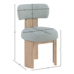 Atelier Vegan Leather Upholstered Dining Chair in LtBlu