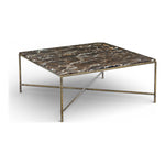 Valen Marble And Iron Coffee Table in Brown