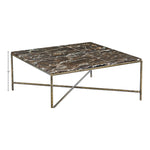 Valen Marble And Iron Coffee Table in Brown