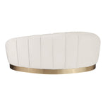 Shelly Velvet Upholstered Chaise Lounge in Cream