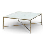 Valen Marble And Iron Coffee Table in White