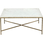 Valen Marble And Iron Coffee Table in White