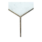 Valen Marble And Iron Coffee Table in White