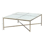 Valen Marble And Iron Coffee Table in White