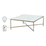 Valen Marble And Iron Coffee Table in White