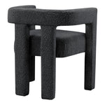 Athena Boucle Fabric Upholstered Accent / Dining Chair in Black