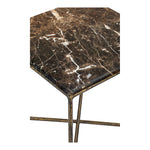 Valen Marble And Iron End Table in Brown