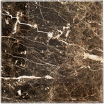 Valen Marble And Iron End Table in Brown