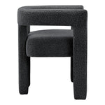 Athena Boucle Fabric Upholstered Accent / Dining Chair in Black