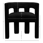Athena Boucle Fabric Upholstered Accent / Dining Chair in Black