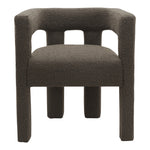 Athena Boucle Fabric Upholstered Accent / Dining Chair in Brown