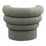 Valentina Linen Textured Fabric Upholstered Swivel Accent Chair in Green