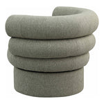 Valentina Linen Textured Fabric Upholstered Swivel Accent Chair in Green