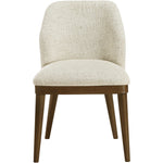 Valeo Linen Textured Fabric Upholstered Dining Chair in Beige