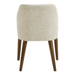 Valeo Linen Textured Fabric Upholstered Dining Chair in Beige