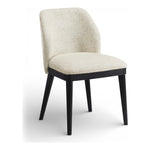 Valeo Linen Textured Fabric Upholstered Dining Chair in Beige