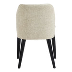 Valeo Linen Textured Fabric Upholstered Dining Chair in Beige