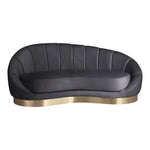 Shelly Velvet Upholstered Chaise Lounge in Grey