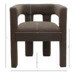 Athena Boucle Fabric Upholstered Accent / Dining Chair in Brown