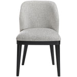 Valeo Linen Textured Fabric Upholstered Dining Chair in Grey