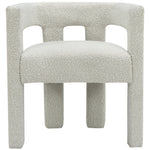 Athena Boucle Fabric Upholstered Accent / Dining Chair in Cream