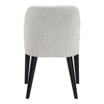 Valeo Linen Textured Fabric Upholstered Dining Chair in Grey