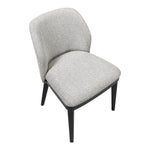 Valeo Linen Textured Fabric Upholstered Dining Chair in Grey