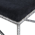 Valley Chenille Fabric Upholstered Bench in Black