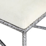 Valley Chenille Fabric Upholstered Bench in Cream