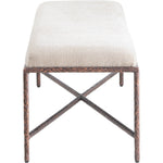 Valley Chenille Fabric Upholstered Bench in Beige