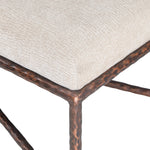 Valley Chenille Fabric Upholstered Bench in Beige