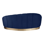 Shelly Velvet Upholstered Chaise Lounge in Navy