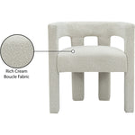 Athena Boucle Fabric Upholstered Accent / Dining Chair in Cream