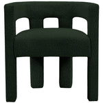 Athena Boucle Fabric Upholstered Accent / Dining Chair in Green