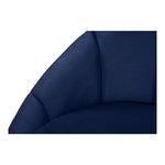 Shelly Velvet Upholstered Chaise Lounge in Navy