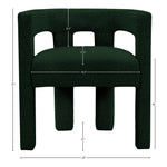 Athena Boucle Fabric Upholstered Accent / Dining Chair in Green