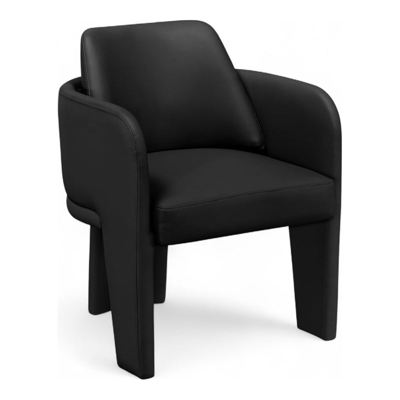 Vanda Vegan Leather Upholstered Dining Chair in Black