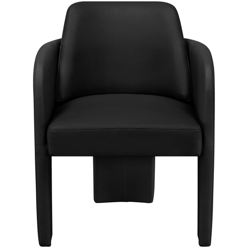 Vanda Vegan Leather Upholstered Dining Chair in Black