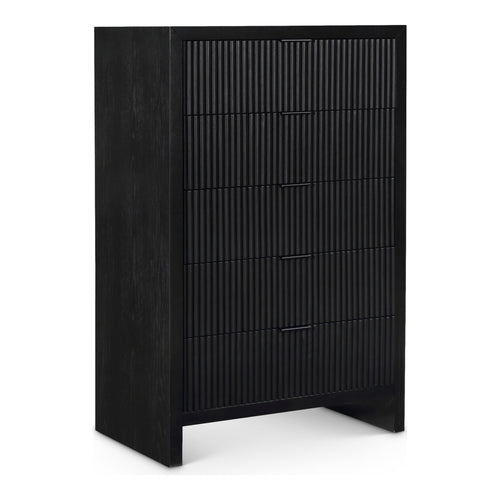 Fairfax Solid Wood And Oak Veneer Chest in Black