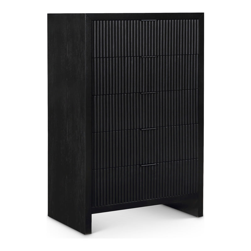 Fairfax Solid Wood And Oak Veneer Chest in Black